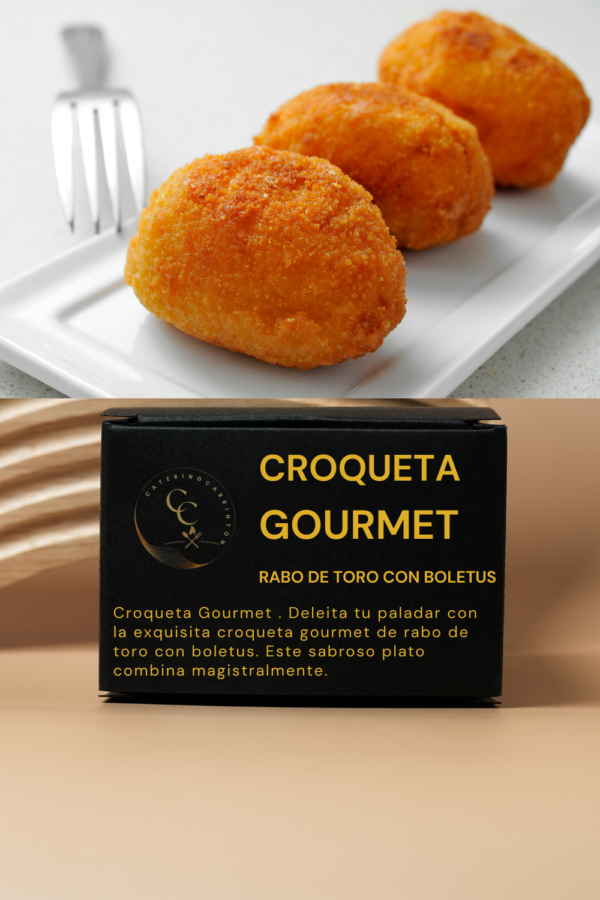 Croqueta Gourmet de Rabo de Toro con Boletus